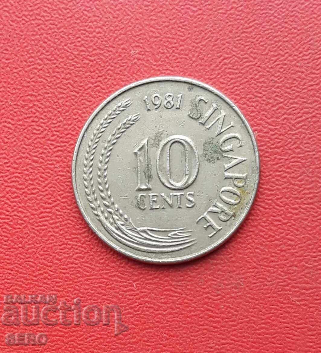 Сингапур-10 цента 1981