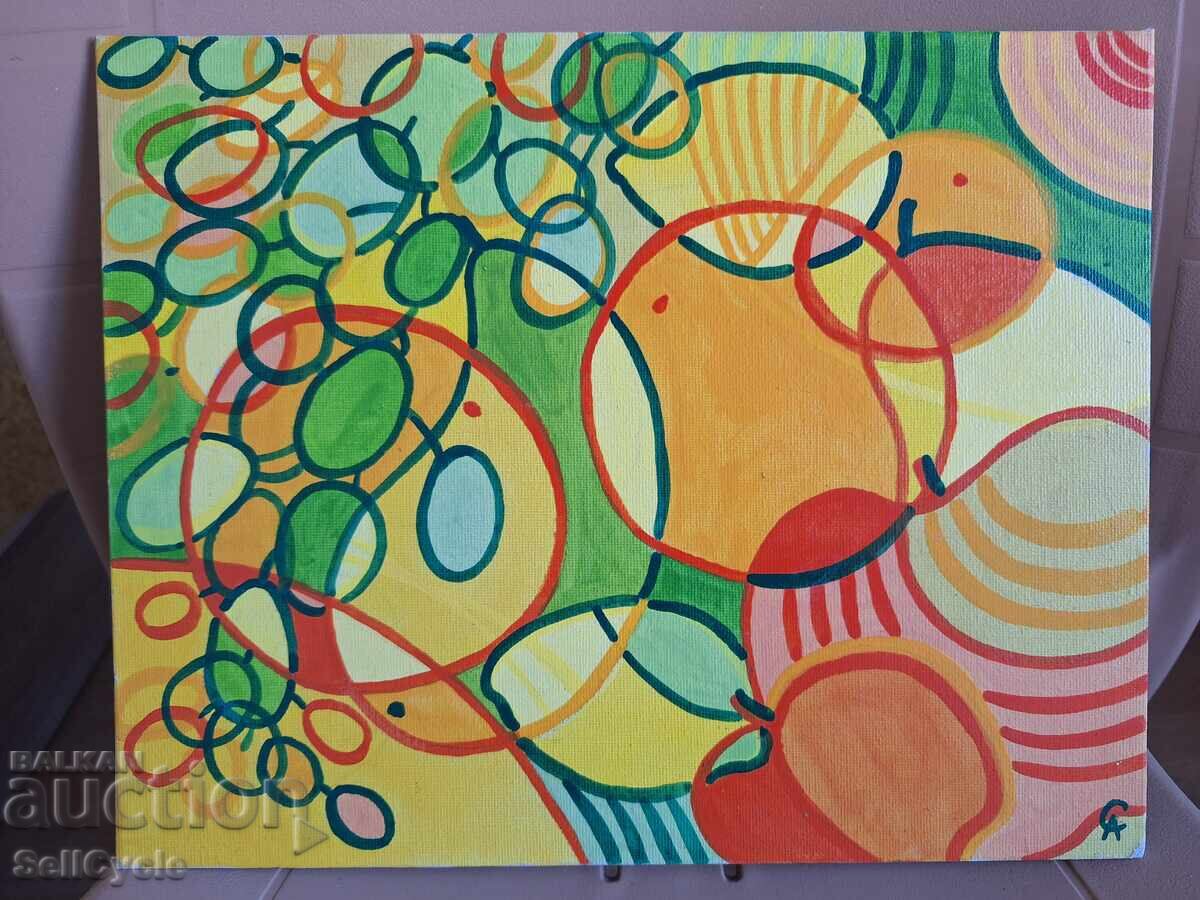 ✅ ACRYLIC PAINTING - FRUIT - 24/30 CM.❗