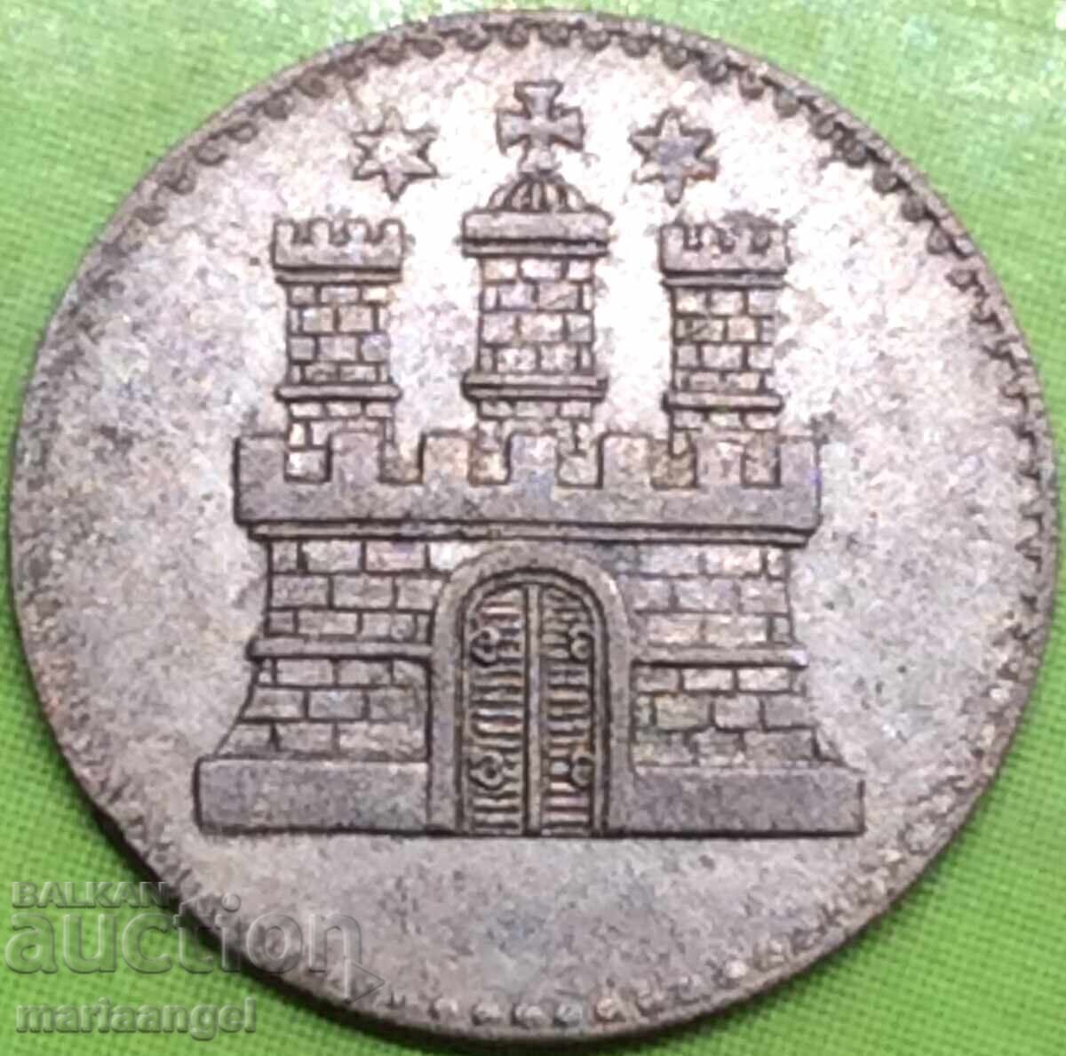 1 ντρέιλινγκ ασήμι 1855 Γερμανίας - 7