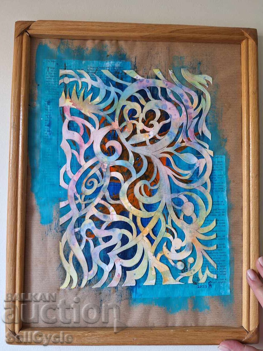 ✅ PAINTING - MIXED MEDIA - 30/40 CM.❗