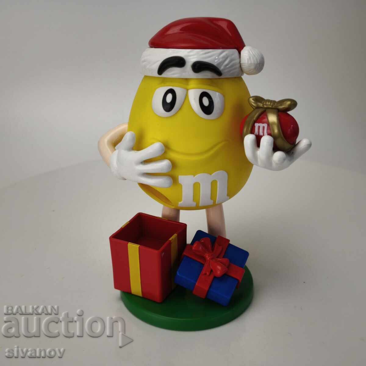 Dozator de bomboane M&M's galben, ediție de Crăciun #6176 Dozator de bomboane M&M's galben, ediție de Crăciun #6176