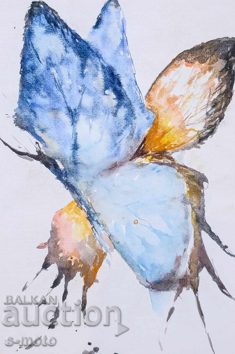 Paola Stoeva, watercolor painting Butterfly