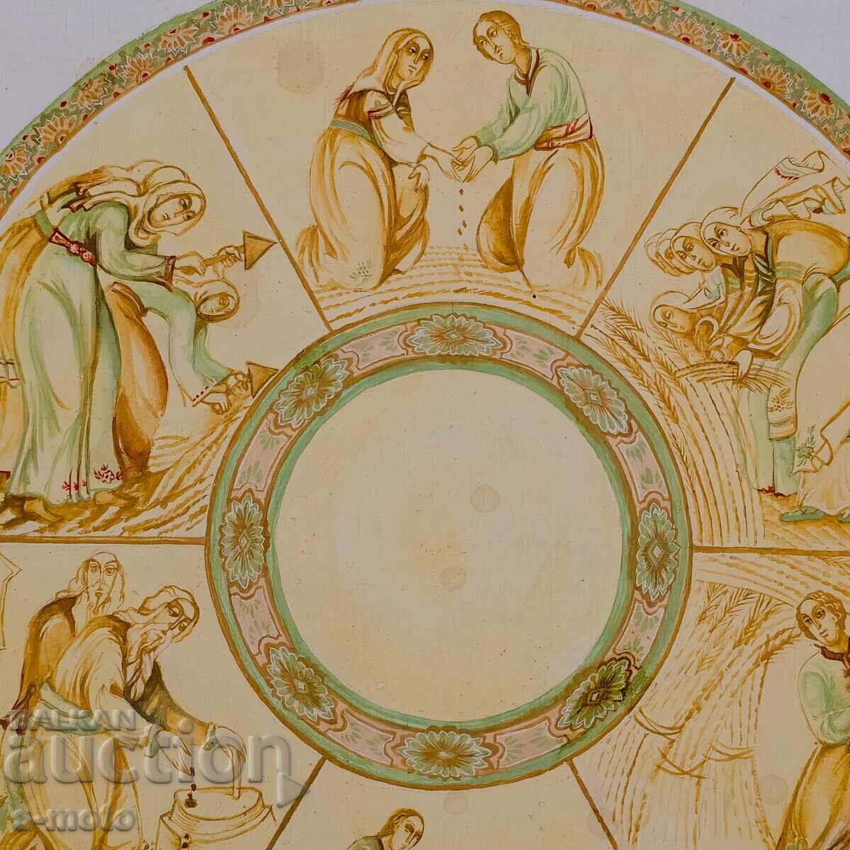 Old gouache painting, wall painting project - 5