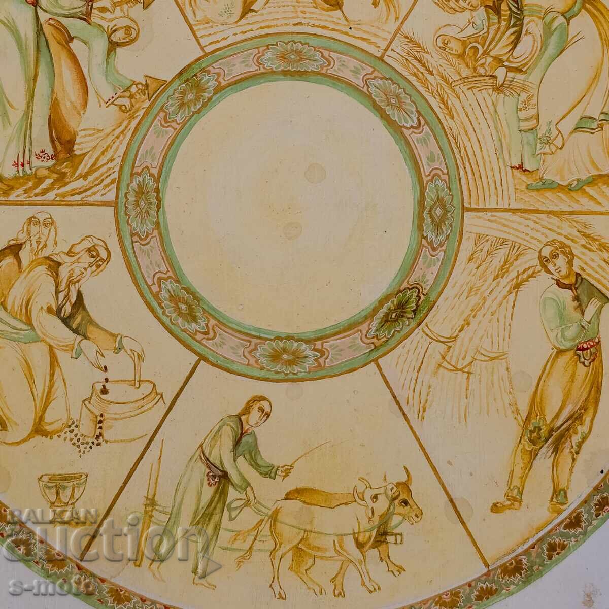 Old gouache painting, wall painting project - 6