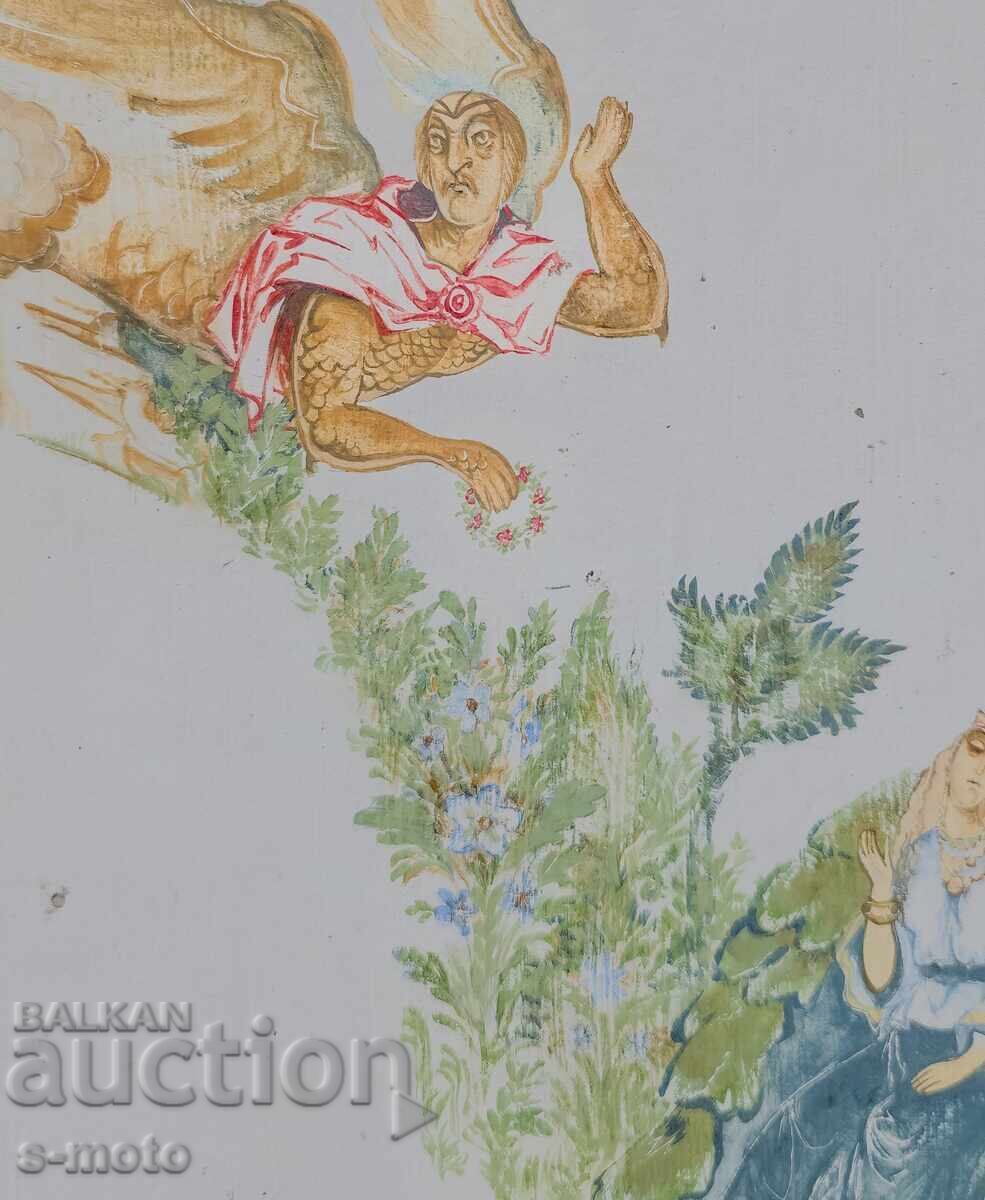 Old gouache painting, religious theme with price 200.00 BGN | € 102.26