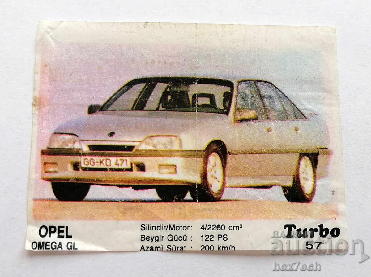 ❤️ ⭐ Εικόνα Turbo Turbo μαύρο 57 Opel Omega GL ⭐ ❤️
