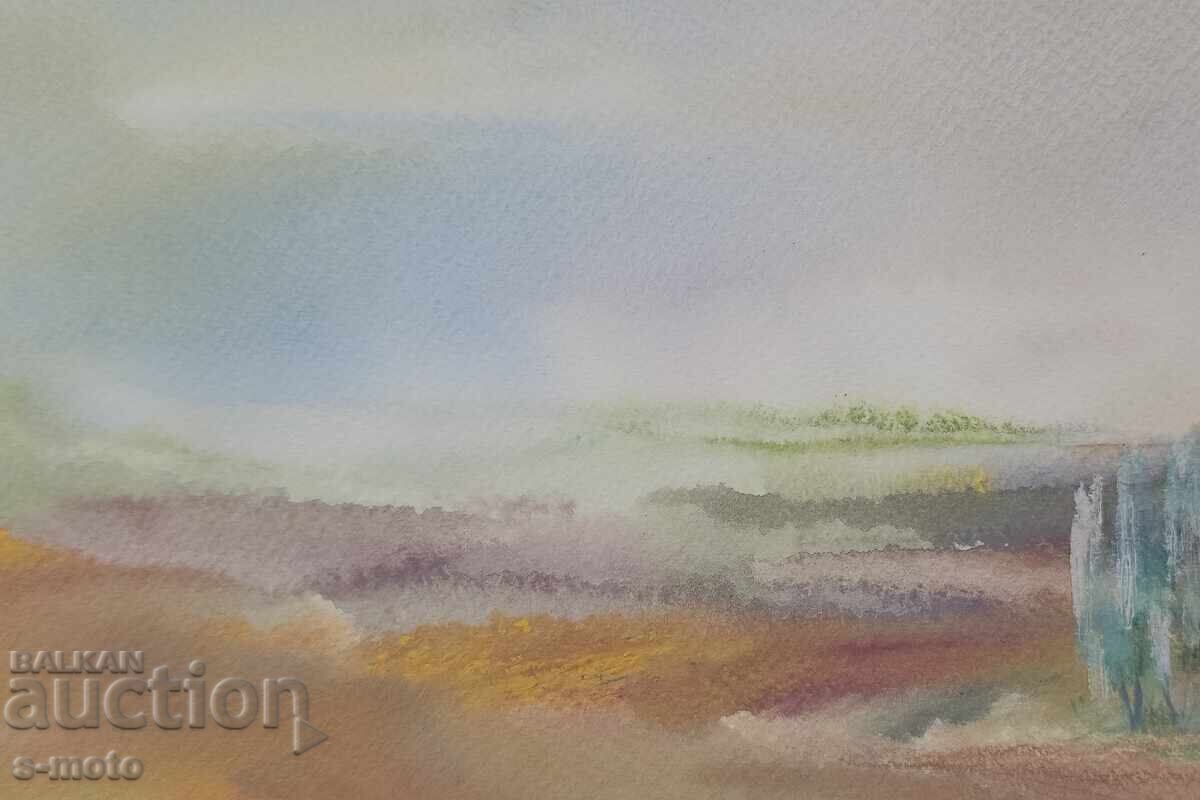 Георги Герджиков акварел пейзаж 1989 г. - 5