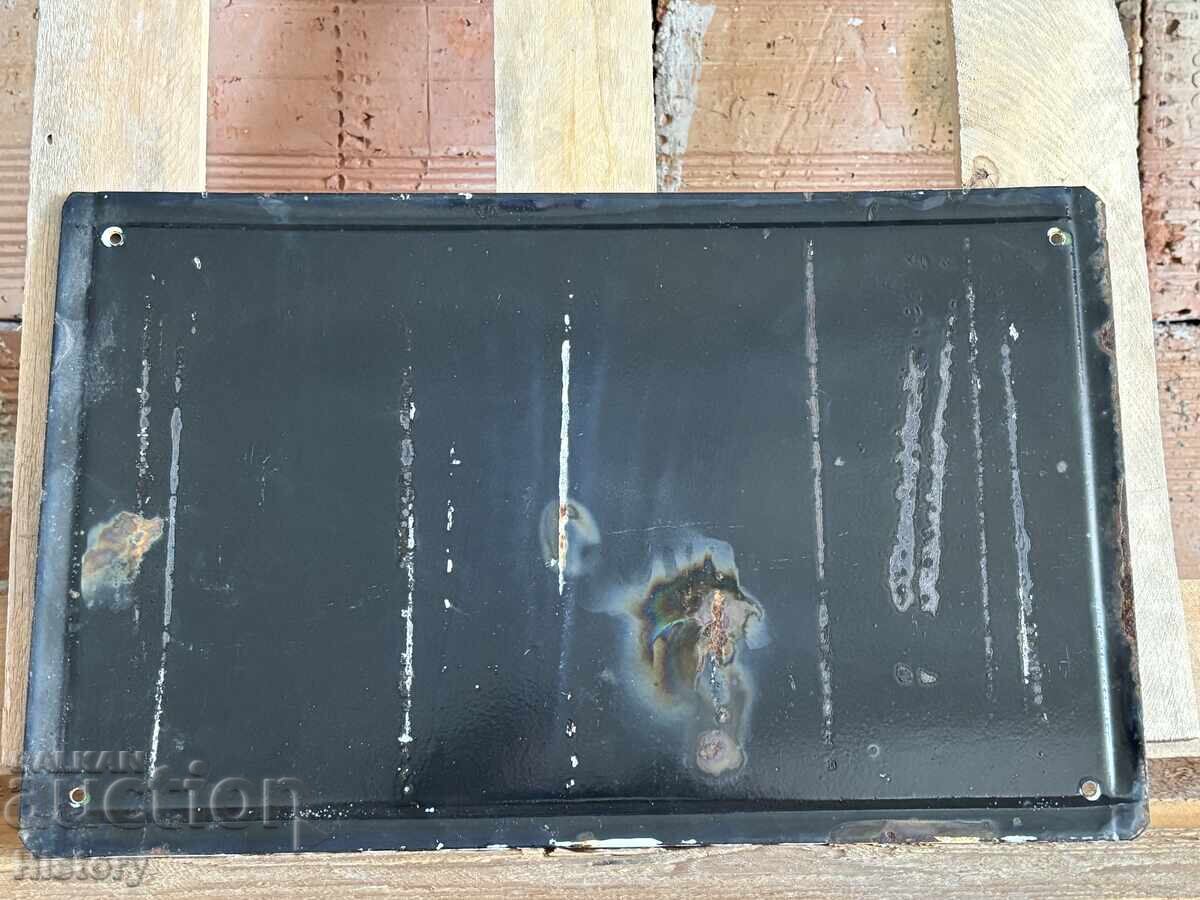 Auction  Enamel plate