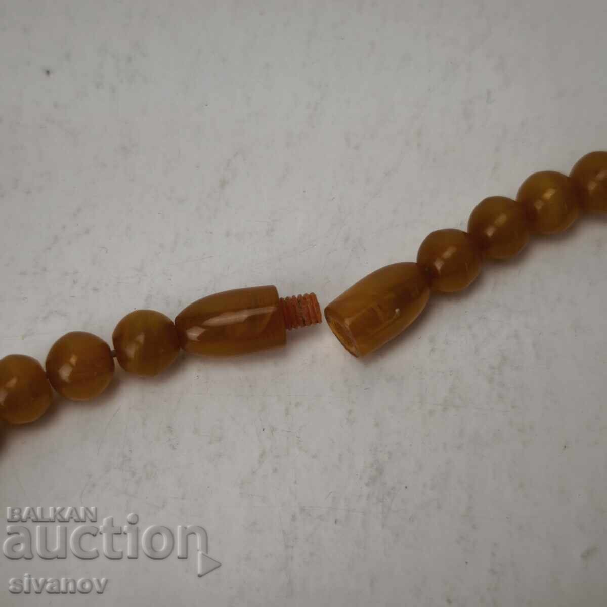 Παράδοση Σταρ κολιέ κολιέ βακελίτη φατουράν κεχριμπαρένιο χρώμα #6178