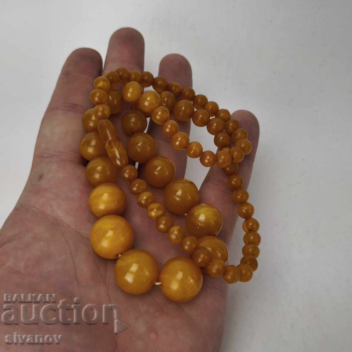 Σταρ κολιέ κολιέ βακελίτη φατουράν κεχριμπαρένιο χρώμα #6178 - 5