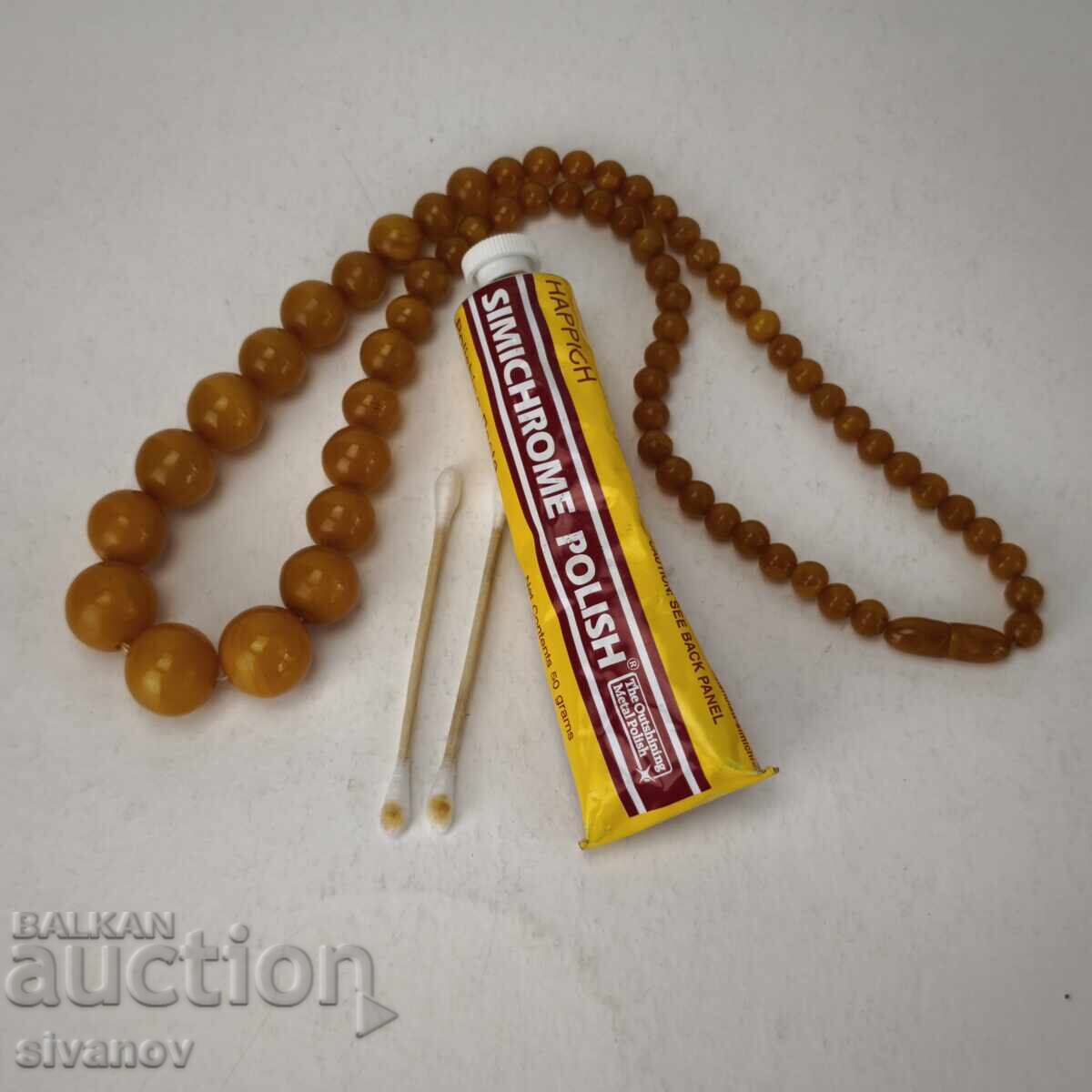 Σταρ κολιέ κολιέ βακελίτη φατουράν κεχριμπαρένιο χρώμα #6178 - 6