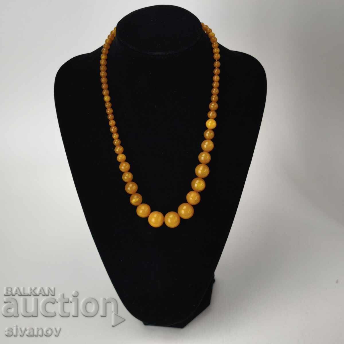 Σταρ κολιέ κολιέ βακελίτη φατουράν κεχριμπαρένιο χρώμα #6178