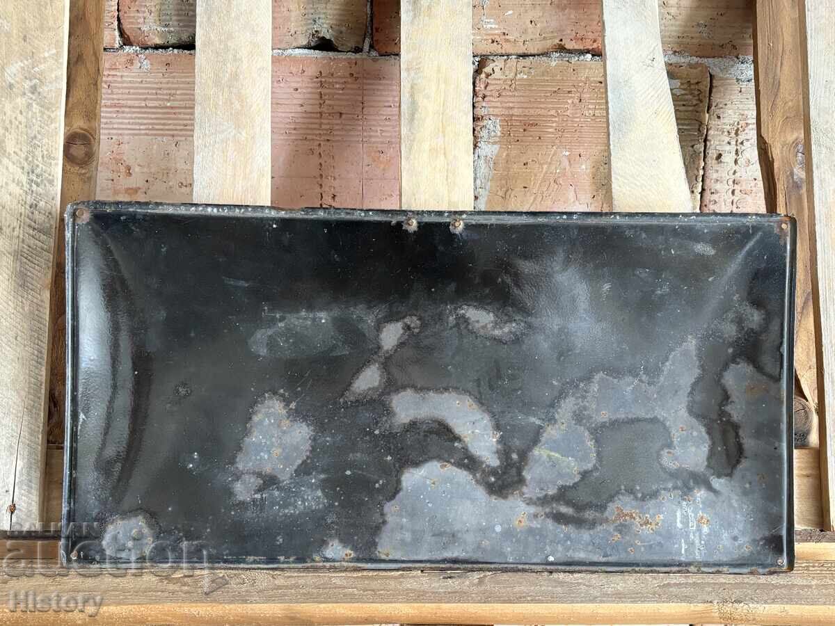 Auction  Enamel plate