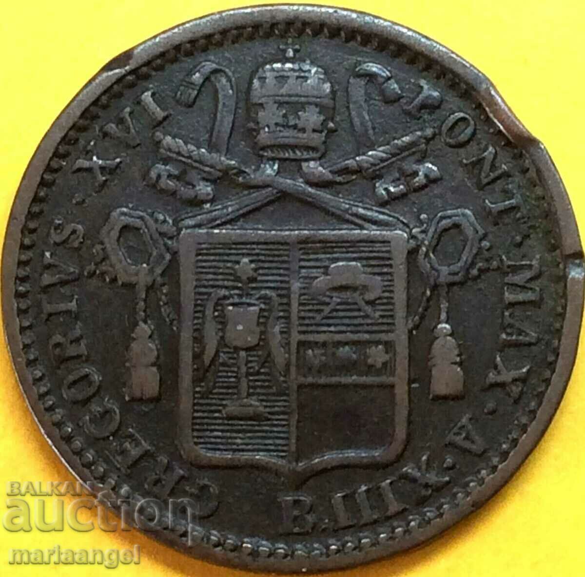 Παράδοση 1/2 Baiocco Mezzo 1843 Βατικανό