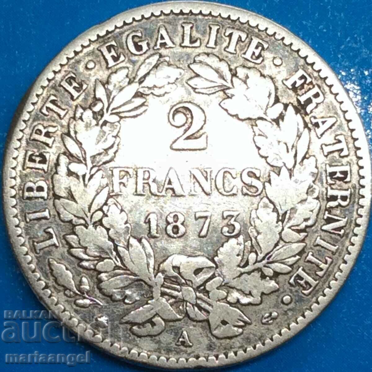 Γαλλία 2 φράγκα 1873 Ceres ασήμι - 6 Γαλλία 2 φράγκα 1873 Ceres ασήμι - 6