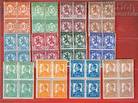 BULGARIA REGULAR - LION CUBS BORIS SQUARE BK 312 319 1936 MNH