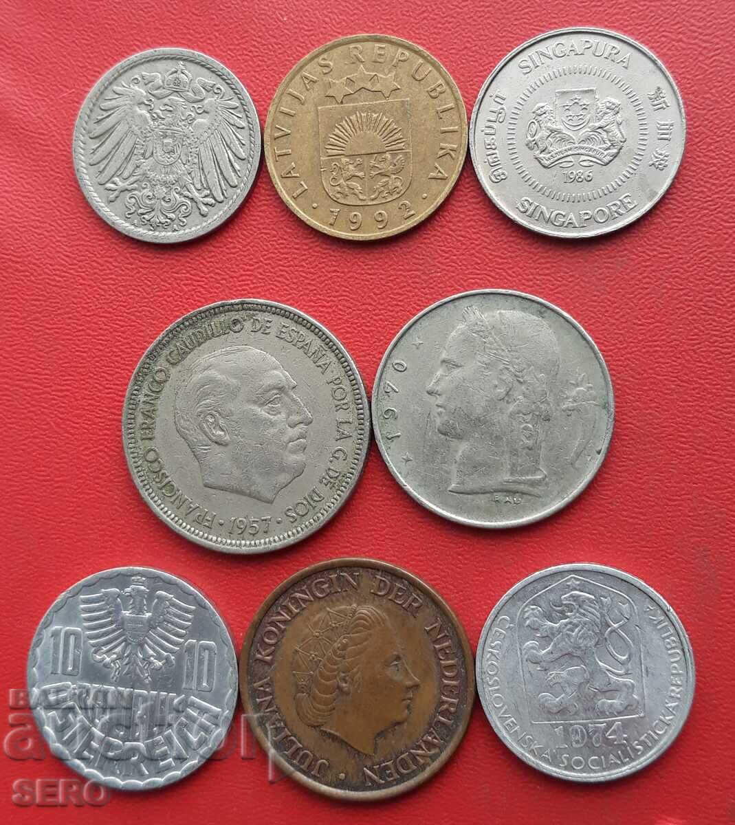 Lot mixt de 8 monede cu preț 1.01 BGN | € 0.52 Lot mixt de 8 monede cu preț 1.01 BGN | € 0.52