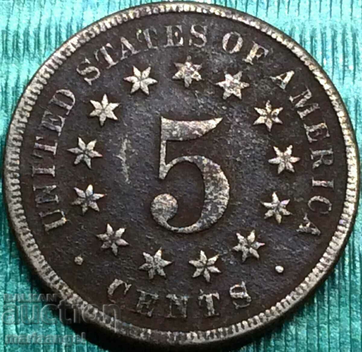 Auction USA 5 cents 1868 SHIELD nickel Auction USA 5 cents 1868 SHIELD nickel