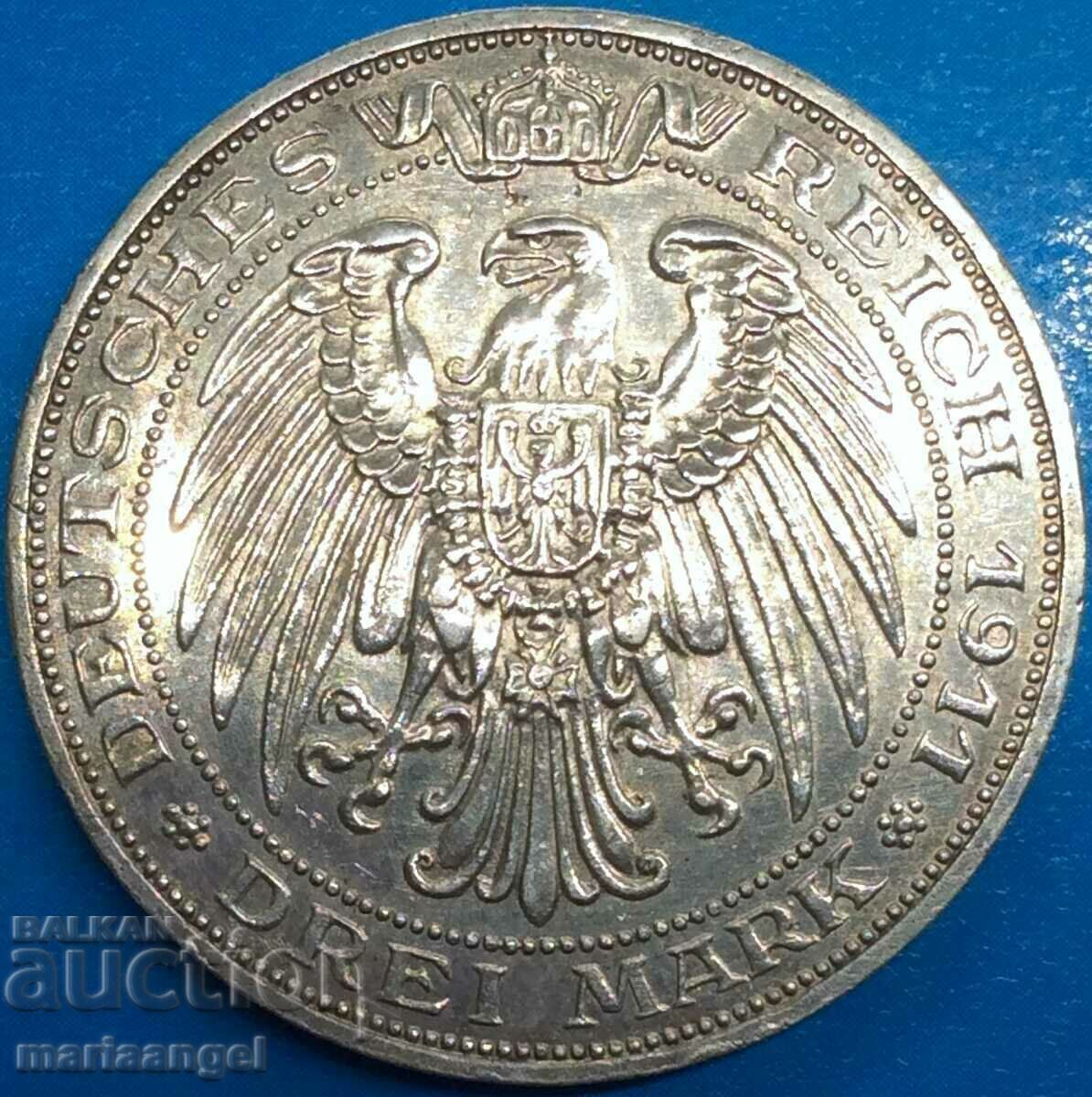 3 γραμματόσημα 1911 Prussia Breslau University Γερμανία - 7