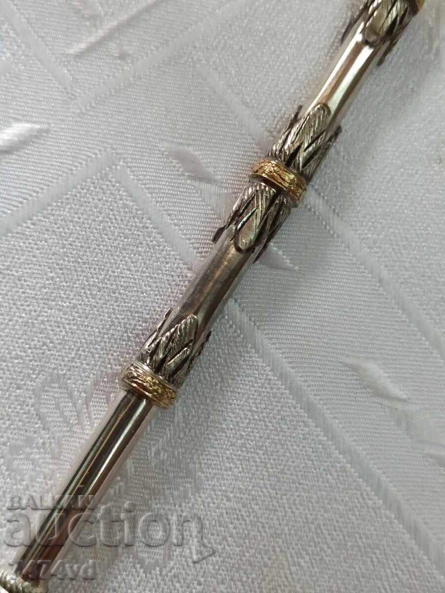 Auction Silver-plated bombilla - traditional straw used for drinking Auction Silver-plated bombilla - traditional straw used for drinking