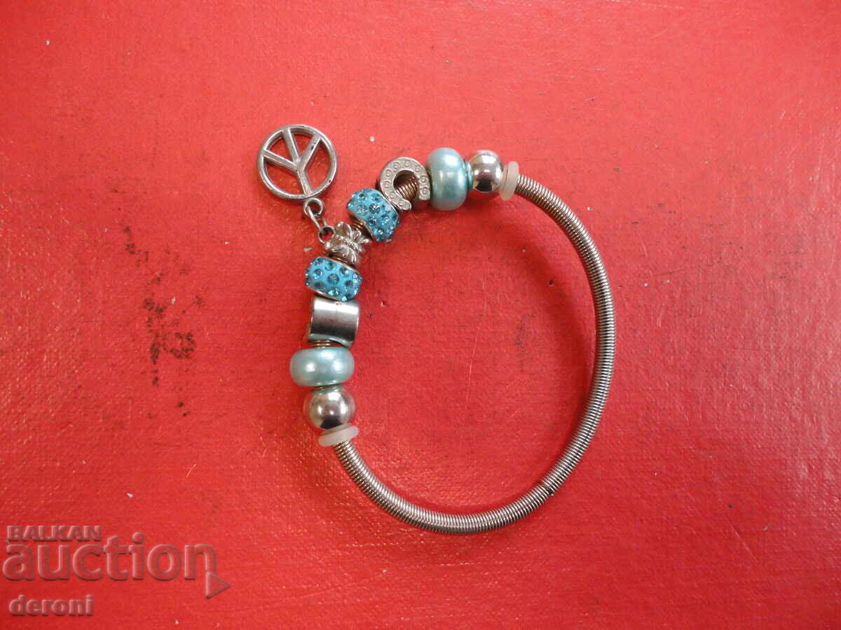 Δημοπρασία Υπέροχο βραχιόλι τύπου Pandora