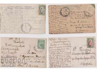 1917 4 bucăți CĂRȚI POȘTALE călătorite