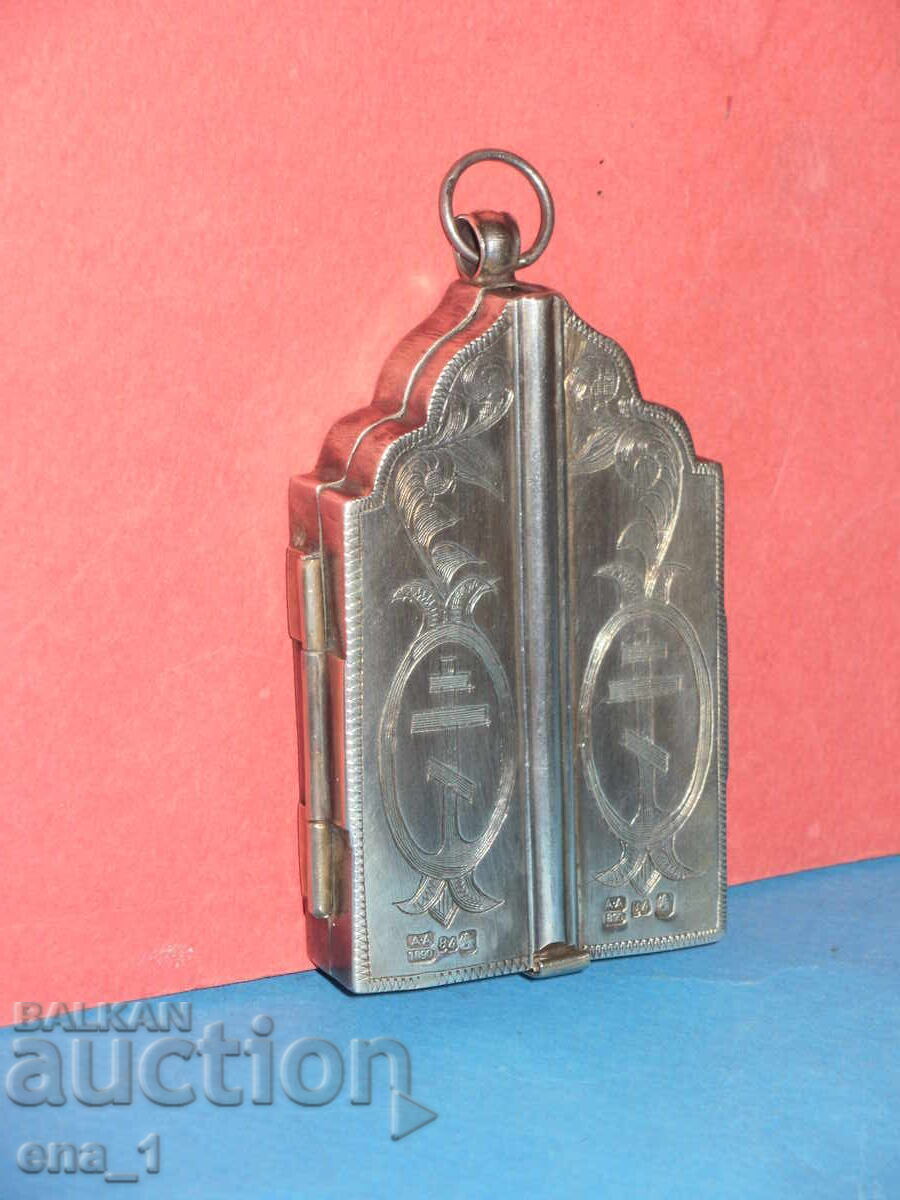 Ρωσική ασημένια επιτραπέζια τριπτυχη-εικόνα «Χριστός Παντοκράτωρ» - 6 Ρωσική ασημένια επιτραπέζια τριπτυχη-εικόνα «Χριστός Παντοκράτωρ» - 6