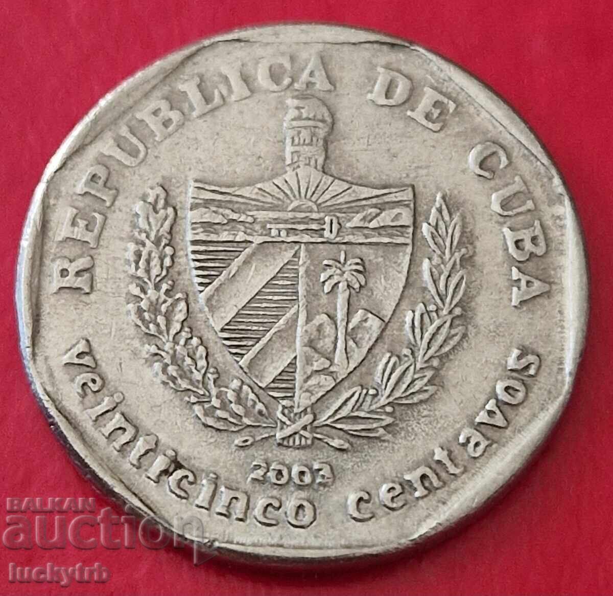 25 centavos 2003 - Cuba cu preț € 1.00 | 1.96 BGN