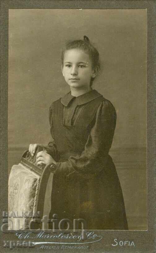 СТАРА ФОТОГРАФИЯ - КАРТОН - МАРКОЛЕСКО – СОФИЯ - М0943