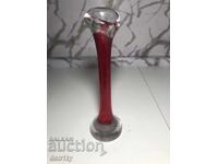 Vază de sticlă roșu rubiniu suedeză