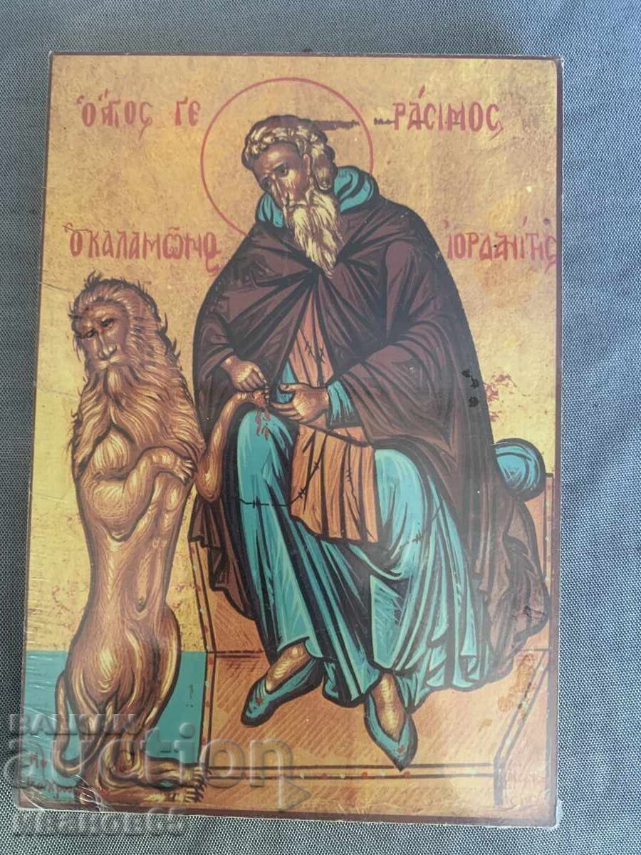 Auction Icon of Saint Gerasimus of the Jordan Auction Icon of Saint Gerasimus of the Jordan