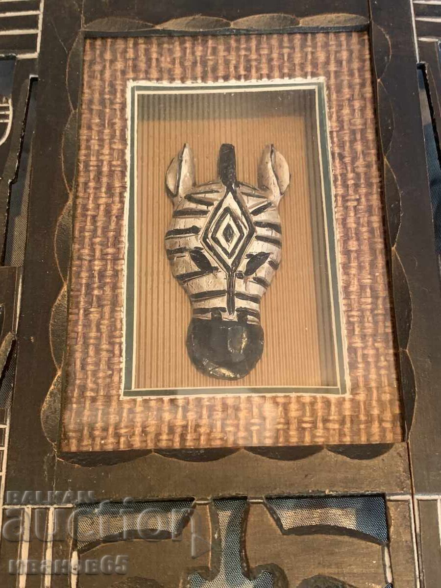 Auction Painting tree zebra Auction Painting tree zebra