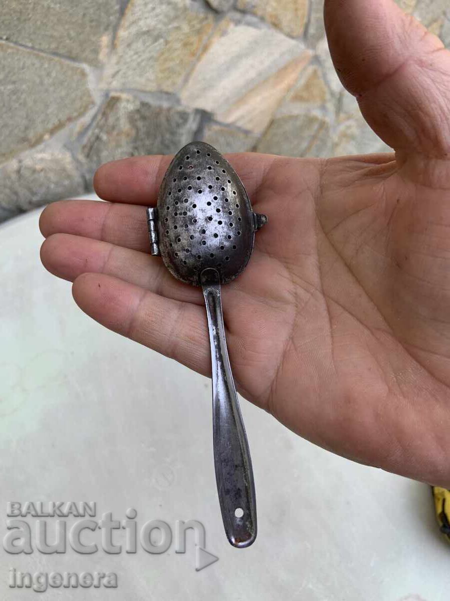 ЛЪЖИЦА ЦЕДКА ЗА ЧАЙ ПОДПРАВКИ МЕТАЛ БЪЛГАРИЯ с цена 9.00 лв. | € 4.60 ЛЪЖИЦА ЦЕДКА ЗА ЧАЙ ПОДПРАВКИ МЕТАЛ БЪЛГАРИЯ с цена 9.00 лв. | € 4.60