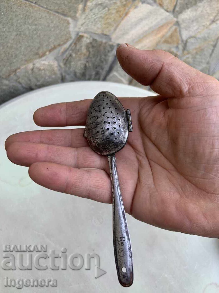 ЛЪЖИЦА ЦЕДКА ЗА ЧАЙ ПОДПРАВКИ МЕТАЛ БЪЛГАРИЯ - 6 ЛЪЖИЦА ЦЕДКА ЗА ЧАЙ ПОДПРАВКИ МЕТАЛ БЪЛГАРИЯ - 6