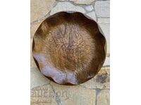 FARFURIE TALER CRESTATURĂ ÎN LEMN MASIV FRUCTIERĂ PANOU