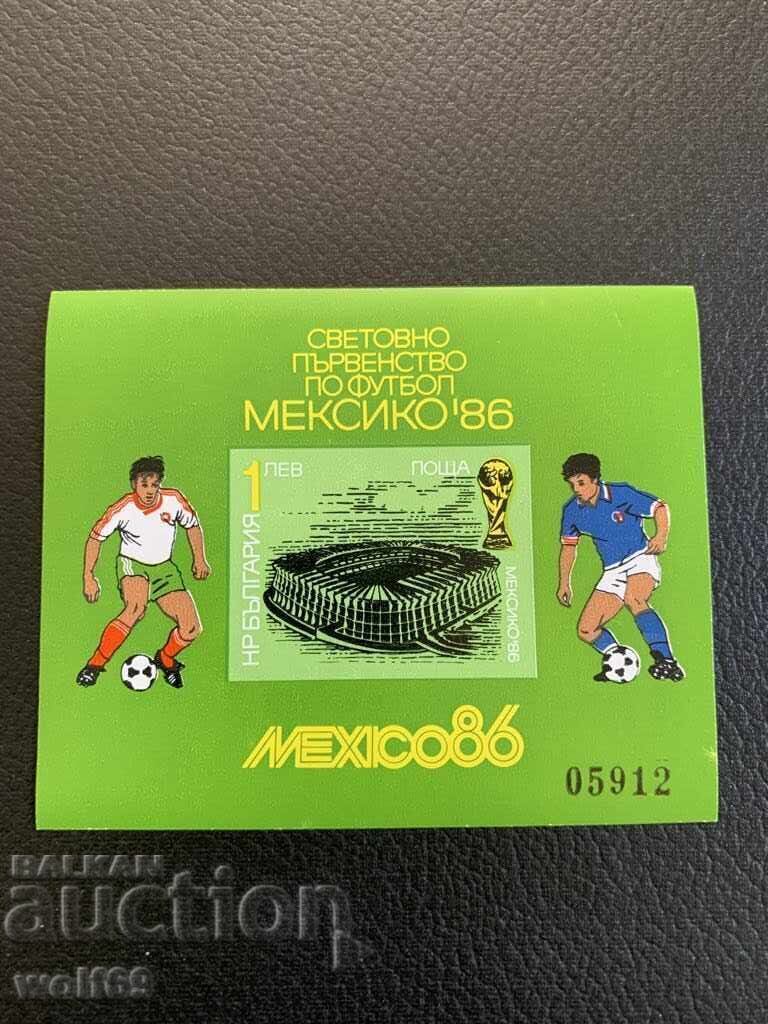 Block, stamps-World Cup Mexico'86-1986. Block, stamps-World Cup Mexico'86-1986.