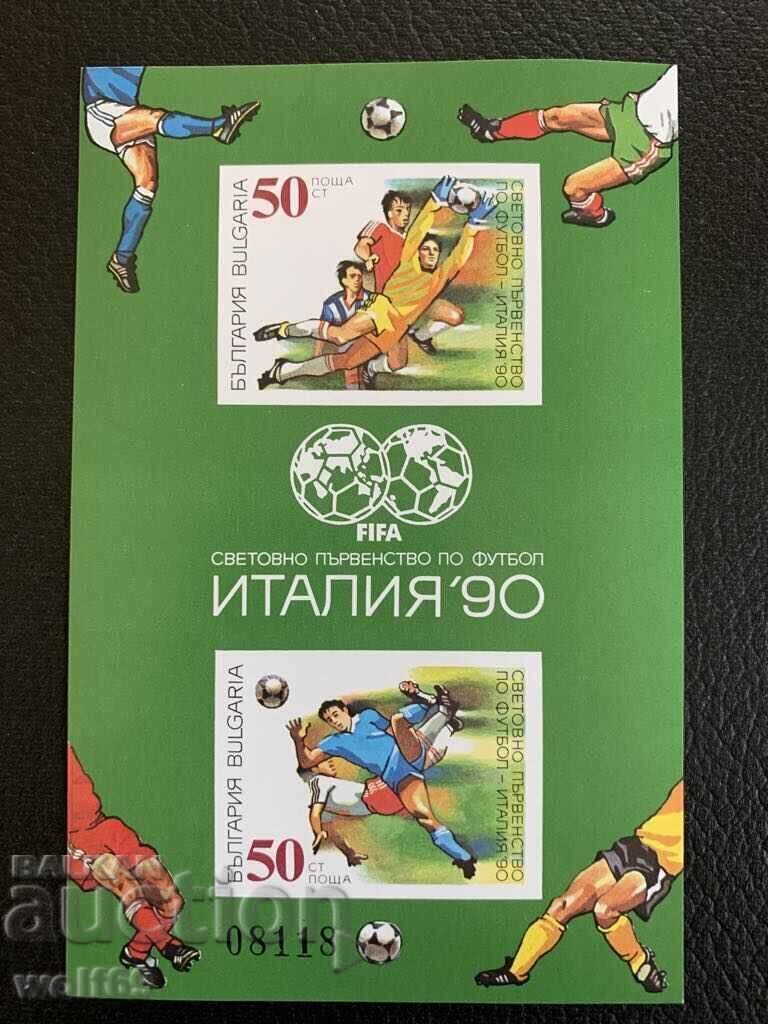 Bloc, timbre-Cupa Mondială Italia'90 (fără titlu)-1990