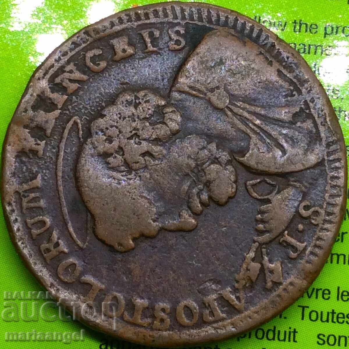 2,5 Байочи 1796 Ватикан Пий VI 1775-1799 18,2гр 29мм Бронз с цена 118.00 лв. | € 60.33