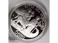 5 ευρώ 2010 Βατικανό Ιερά Οικογενειακή λατρεία στην Αίγυπτο Ασημένιο κουτί