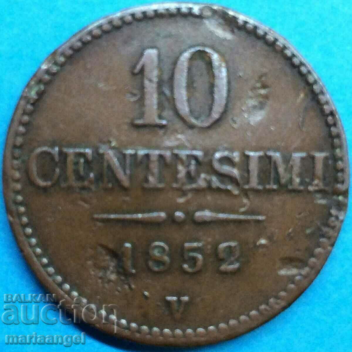 Lombardy Venice 10 centesimi 1852 11g Austria for Italy with price 27.00 BGN | € 13.80 Lombardy Venice 10 centesimi 1852 11g Austria for Italy with price 27.00 BGN | € 13.80