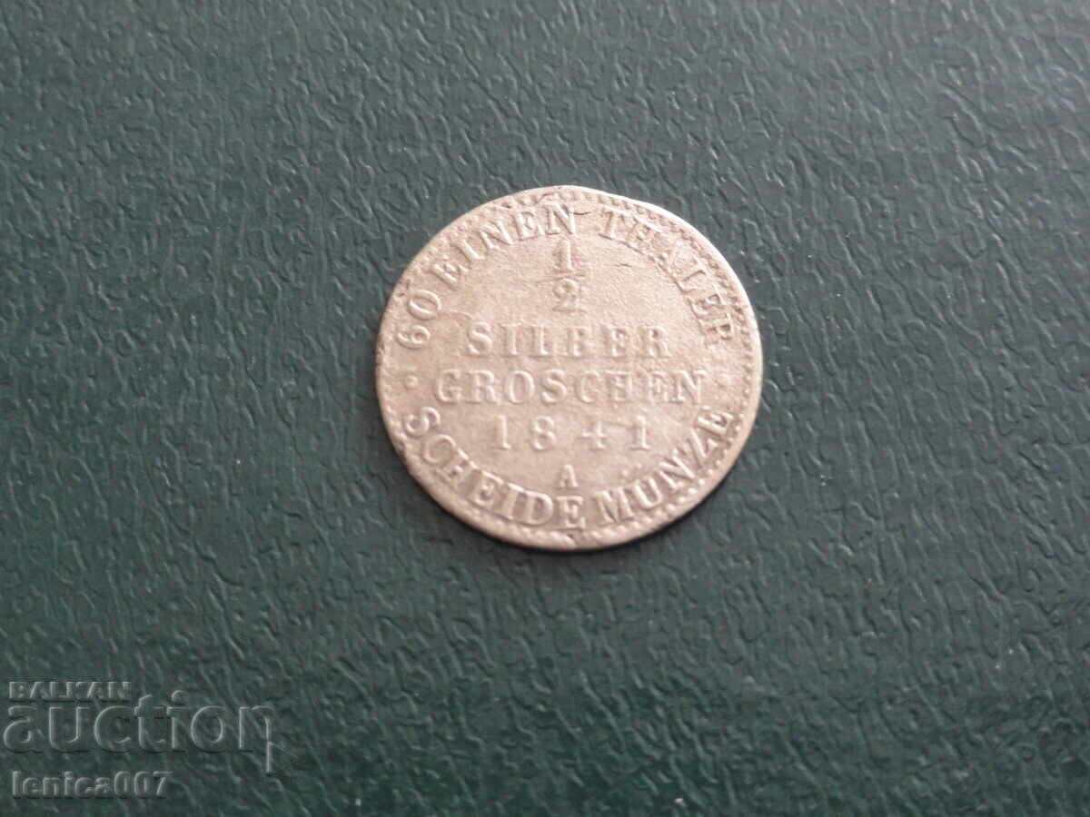 Auction  Germany (Prussia) 1841 - ½ Silver Groschen