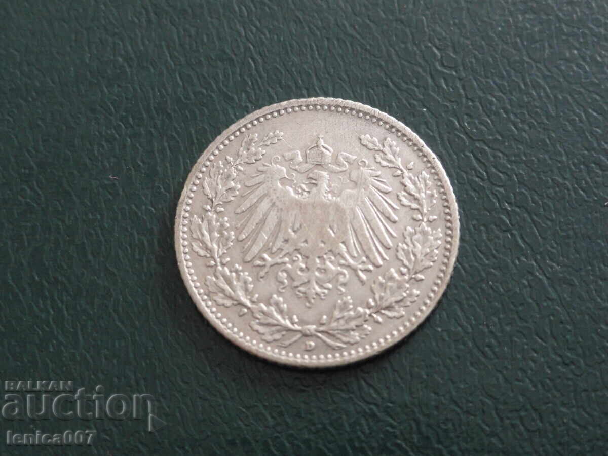Germania 1906 - 1/2 marcă cu preț € 10.00 | 19.56 BGN
