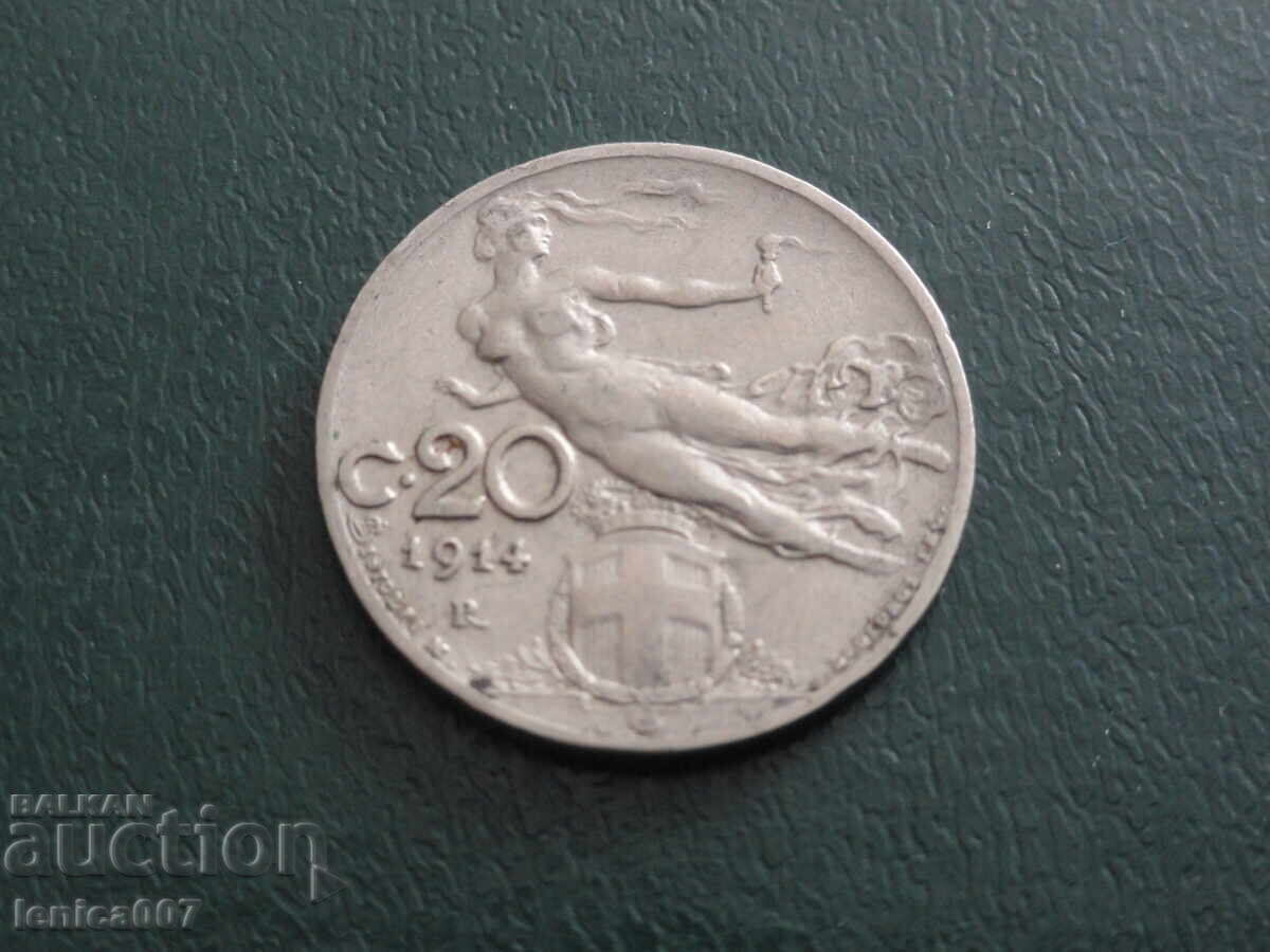Auction  Italy 1914 - 20 centesimi
