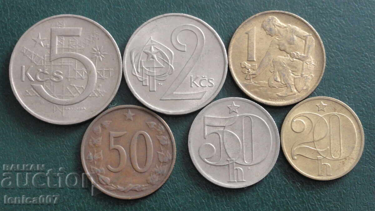 Τσεχοσλοβακία - Νομίσματα (6 τεμάχια) - 5