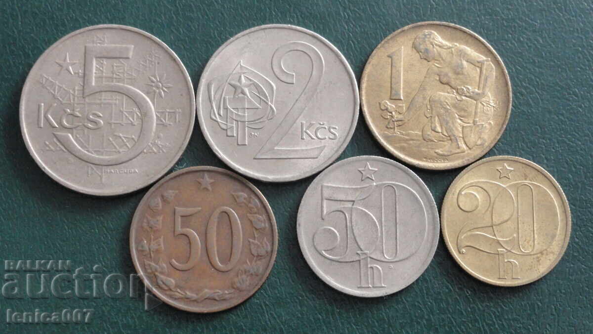 Τσεχοσλοβακία - Νομίσματα (6 τεμάχια)