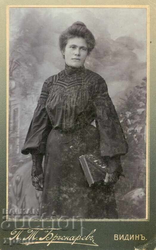 СТАРА ФОТОГРАФИЯ - КАРТОН - П.БРЪСНАРОВ – ВИДИН - М1225