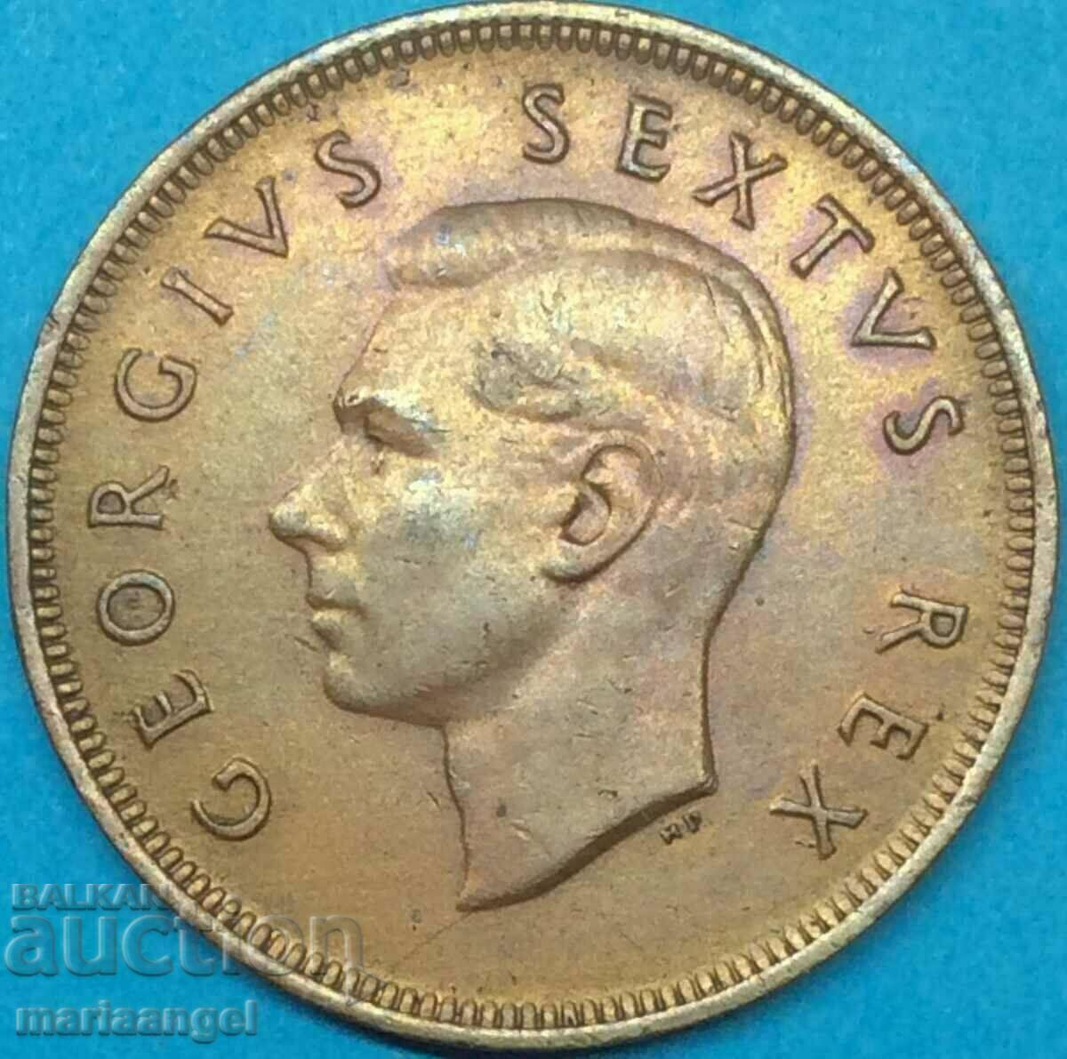 Доставка на Южна Африка 1 пени 1952 Джордж VI  UNC 16000 бр!