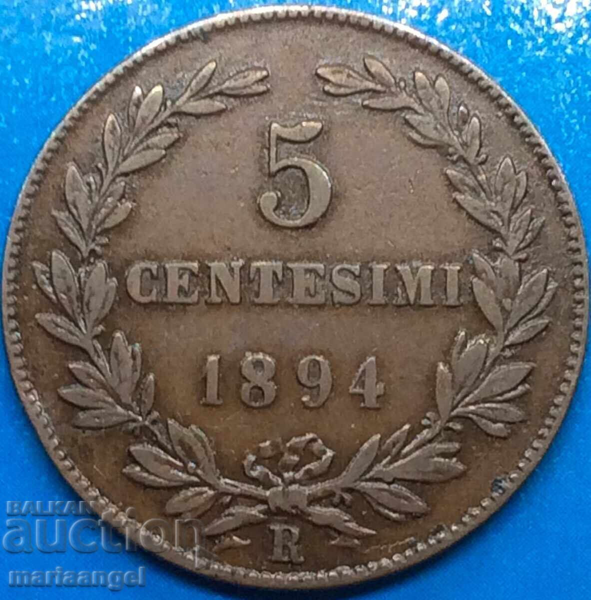 Livrarea San Marino 1894 5 centesimi Livrarea San Marino 1894 5 centesimi