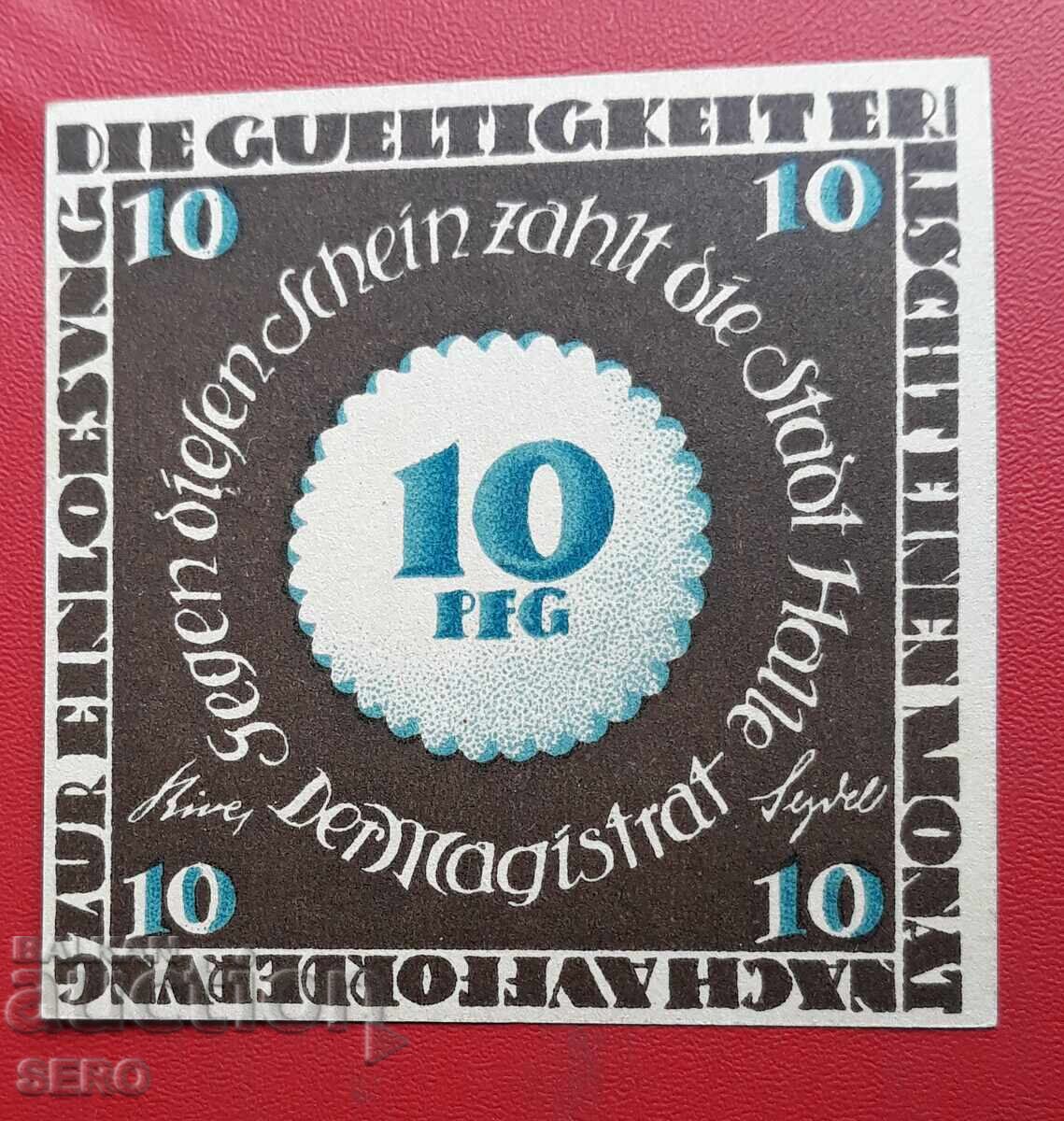 Τραπεζογραμμάτιο-Γερμανία-Σαξονία-Χάλε-10 πφένιγκ Τραπεζογραμμάτιο-Γερμανία-Σαξονία-Χάλε-10 πφένιγκ