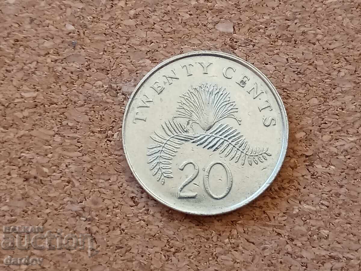 Singapore 20 cenți 2006 Singapore 20 cenți 2006